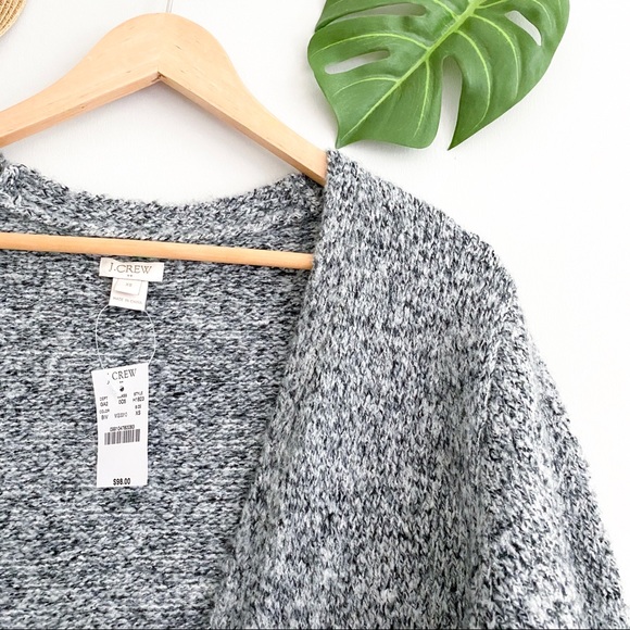 NWT J.CREW Gray Oversized CarCoat Sweater Cardigan - Picture 5 of 6
